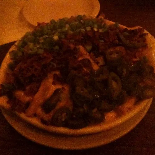 Loaded cheddar fries at Snuffer’s, the Dallas restaurant that claims to have invented them for SMU students, photographed in March 2011