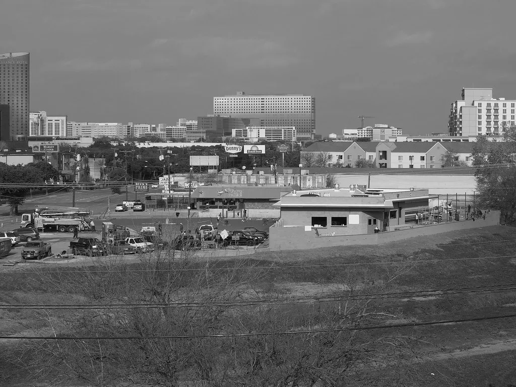 Rodeo Goat under construction in the Dallas Design District in December 2014, a month before the creative-burger spot opened at 1926 Market Center Blvd