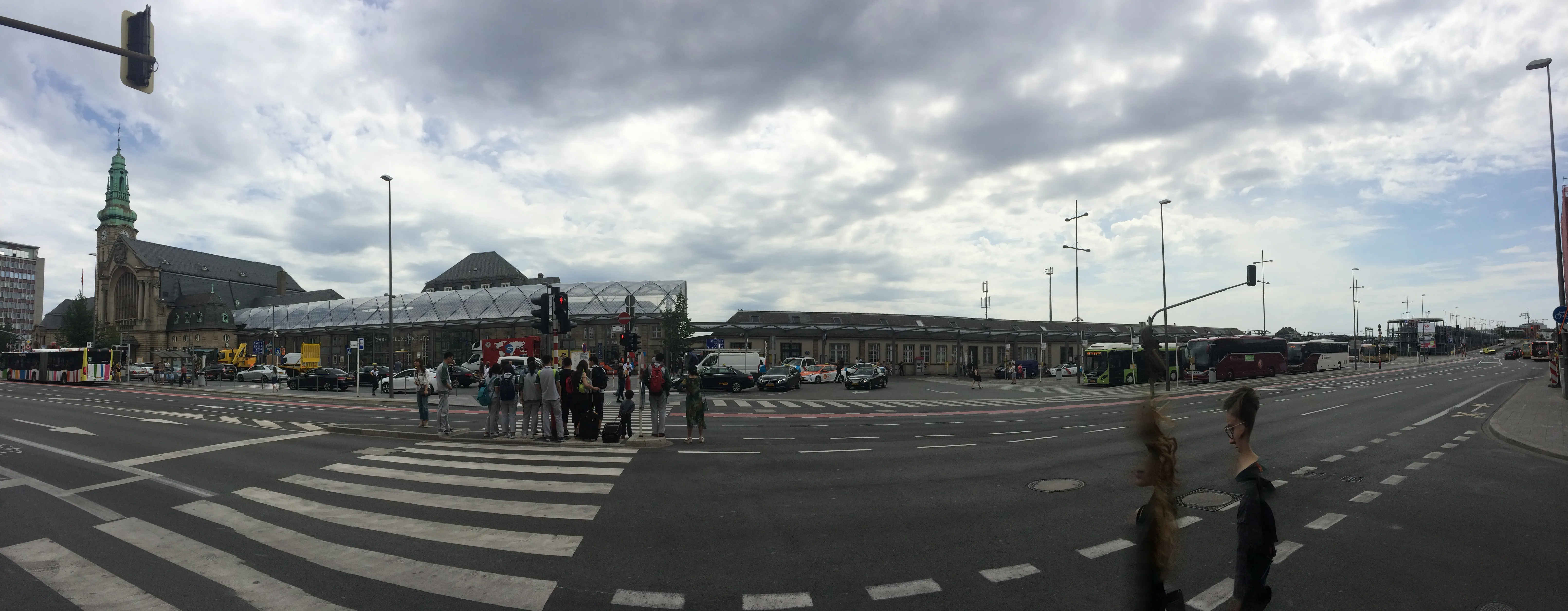 Front of Luxembourg central station, near several of the city’s best burger restaurants