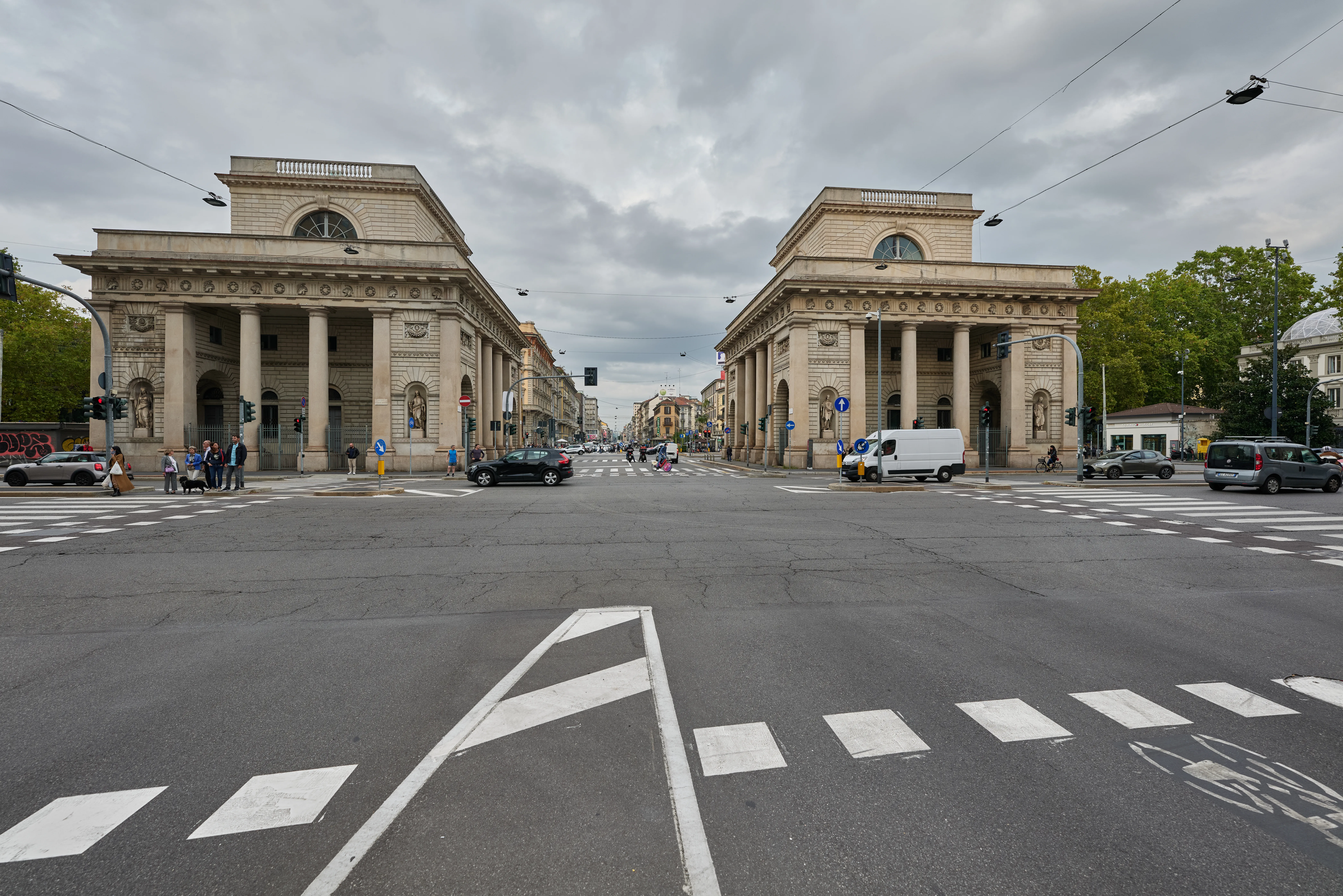 Porta Venezia toll gates in Milan, at the heart of the city’s main burger restaurant cluster