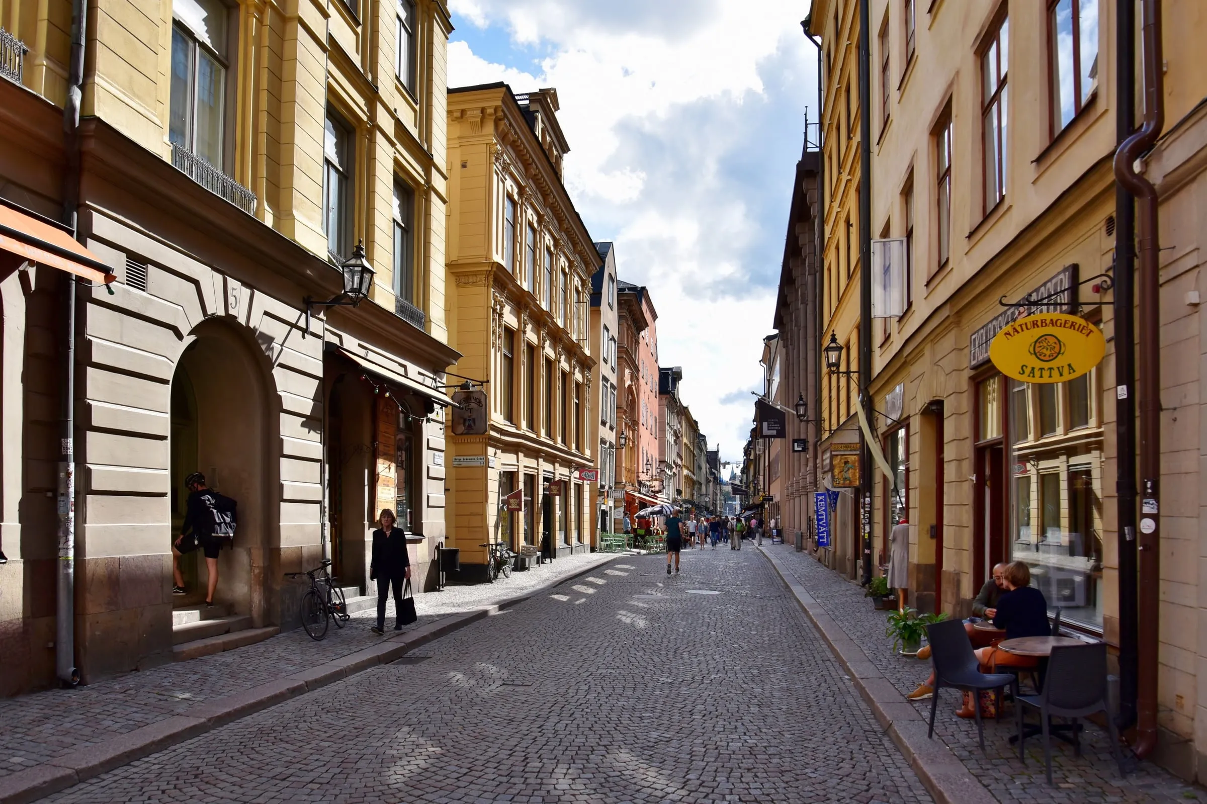 Stora Nygatan à Gamla stan, rue du restaurant Barrels Burgers &amp; Beer à Stockholm