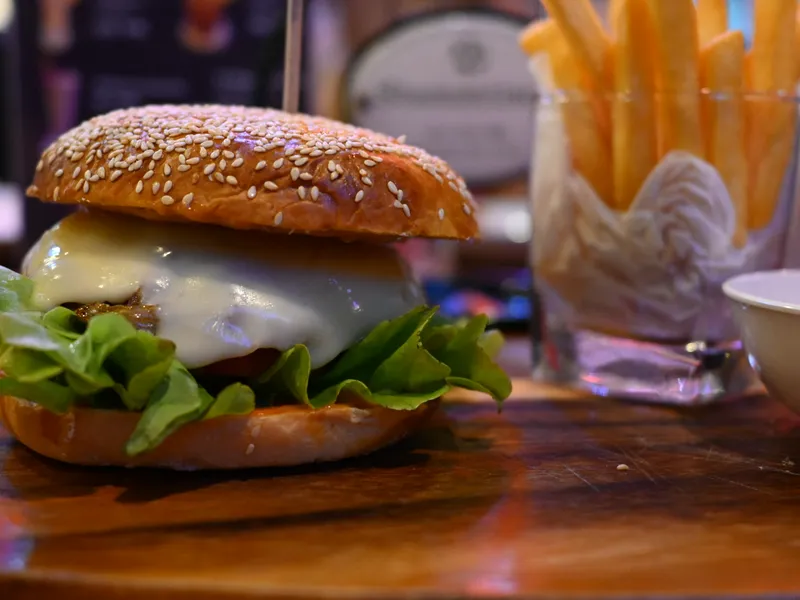 Best burgers in Vienna 2026 – juicy cheeseburger on sesame bun with crispy fries