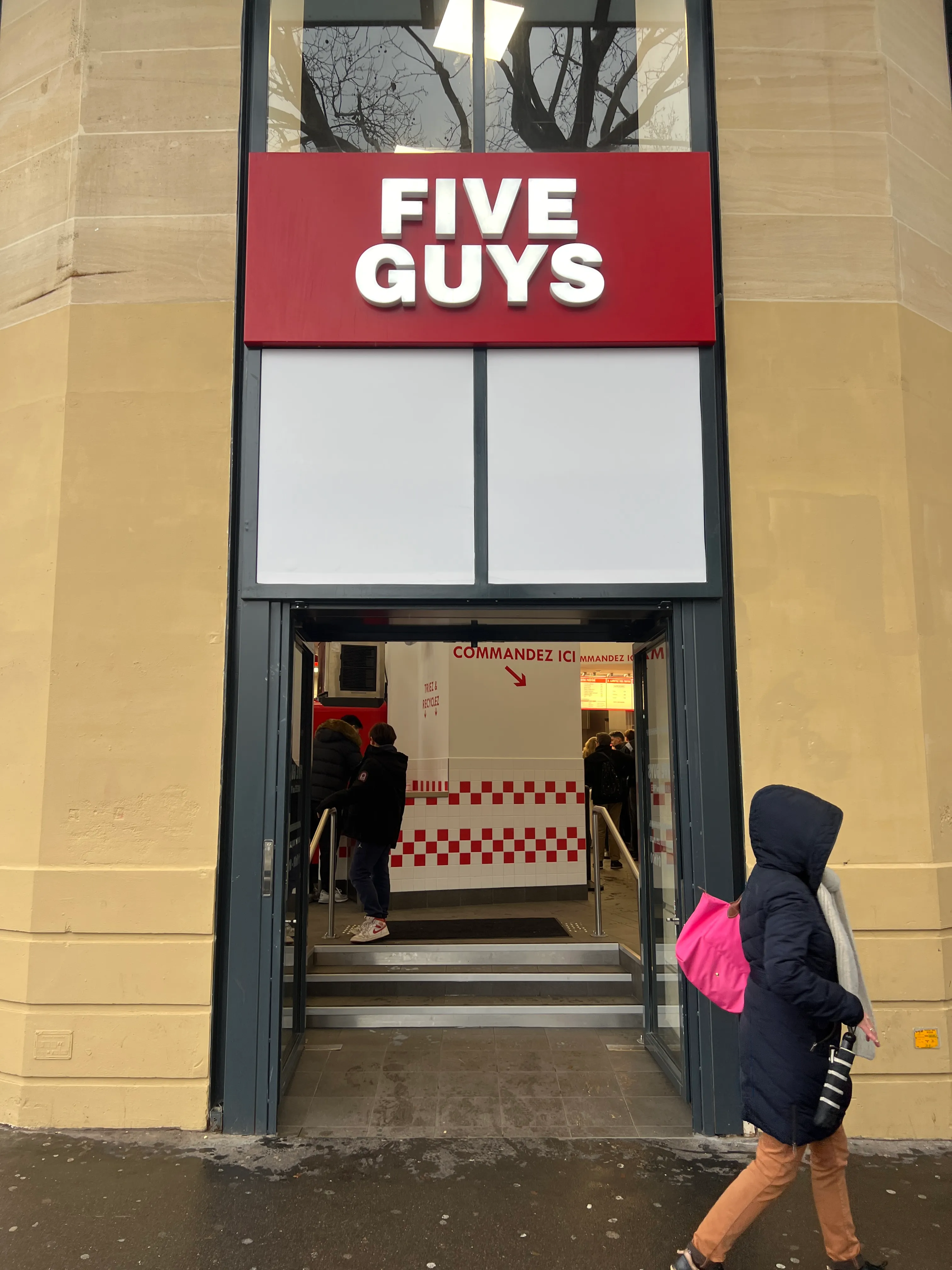 Five Guys restaurant on Place de la République in Paris