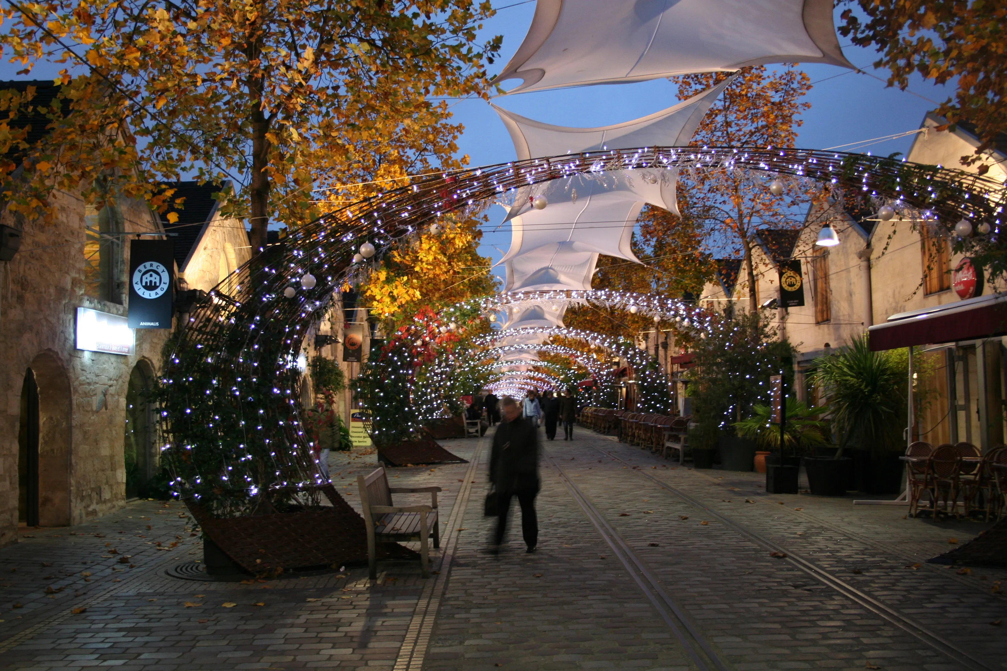 Cour Saint-Émilion in Bercy Village, Paris, home of the first Five Guys in France