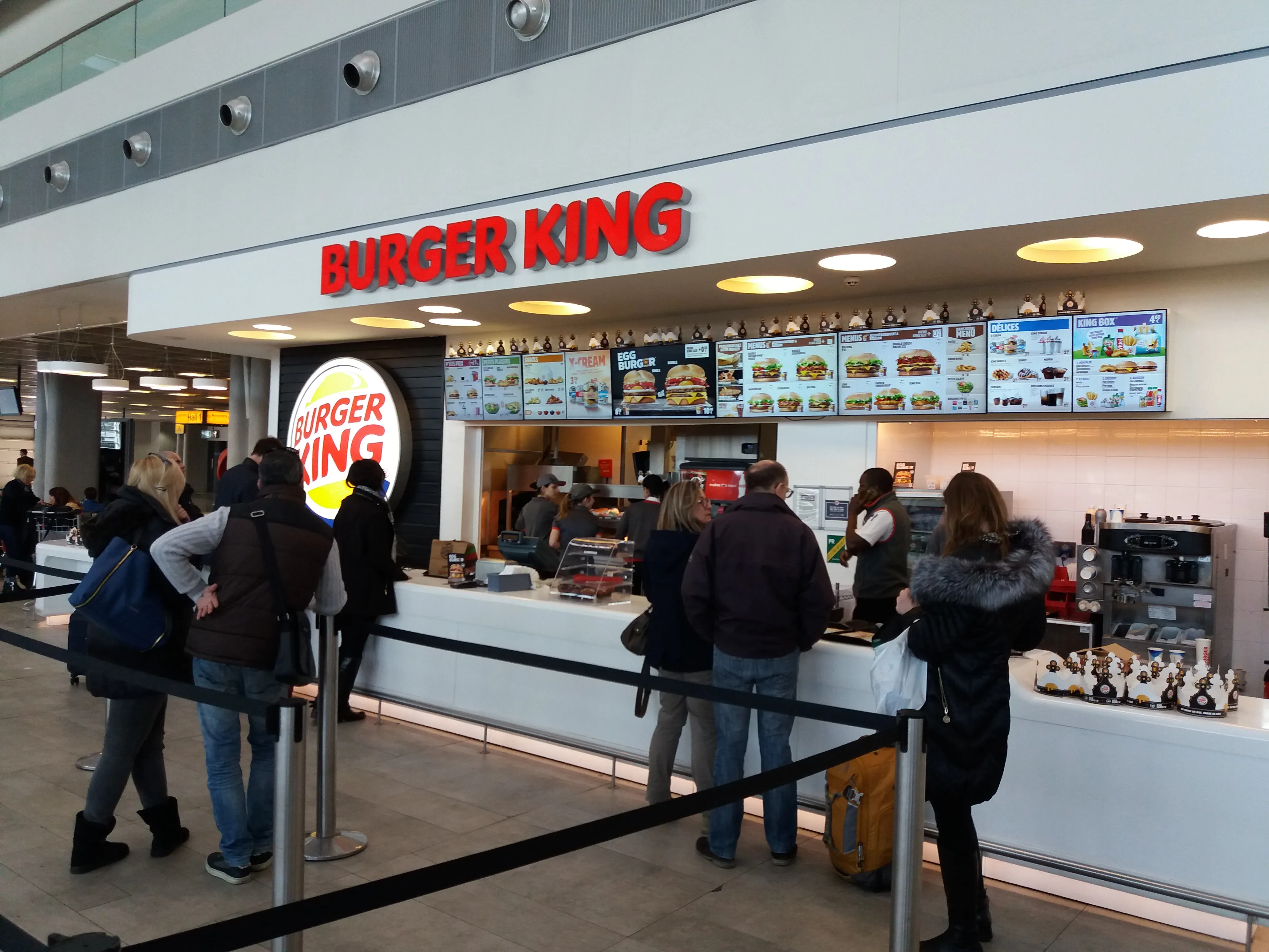 Burger King restaurant at Marseille Provence Airport in France