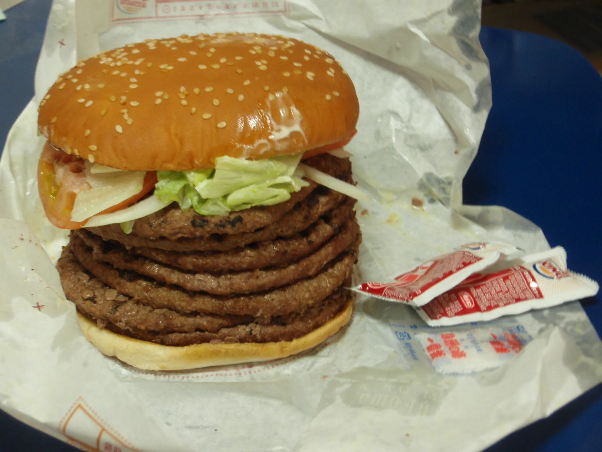 Seven-patty Windows 7 Whopper from Burger King Japan