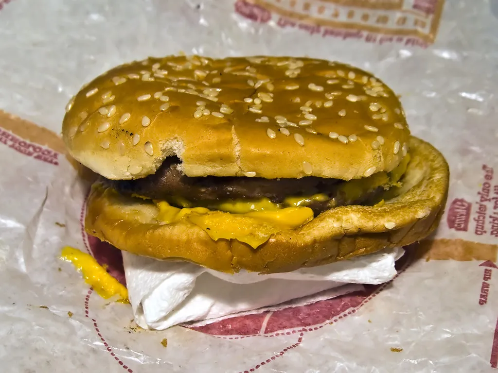 Burger King double cheeseburger from the $4.99 value meal