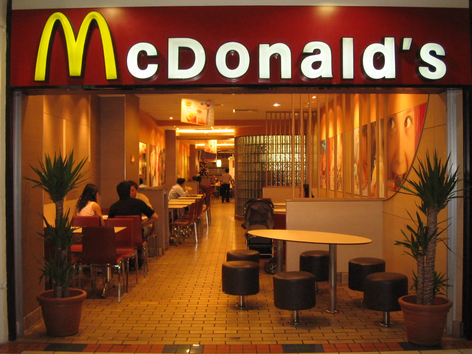 McDonald’s restaurant at Forum the Shopping Mall in Singapore, a market with local burger menu items