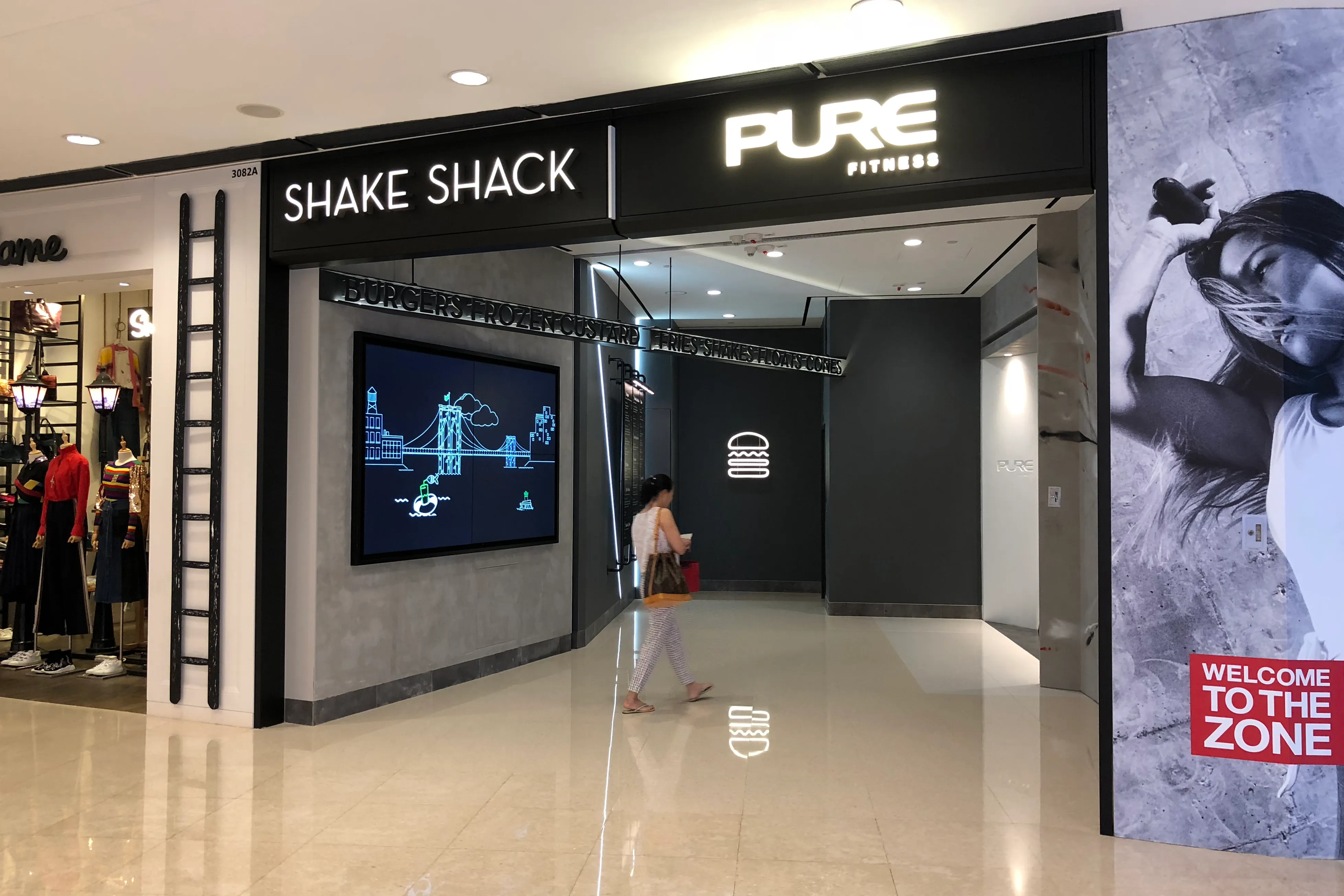 Entrance of the Shake Shack at IFC Mall in Hong Kong, run by Maxim’s Caterers, Shake Shack’s partner for Vietnam