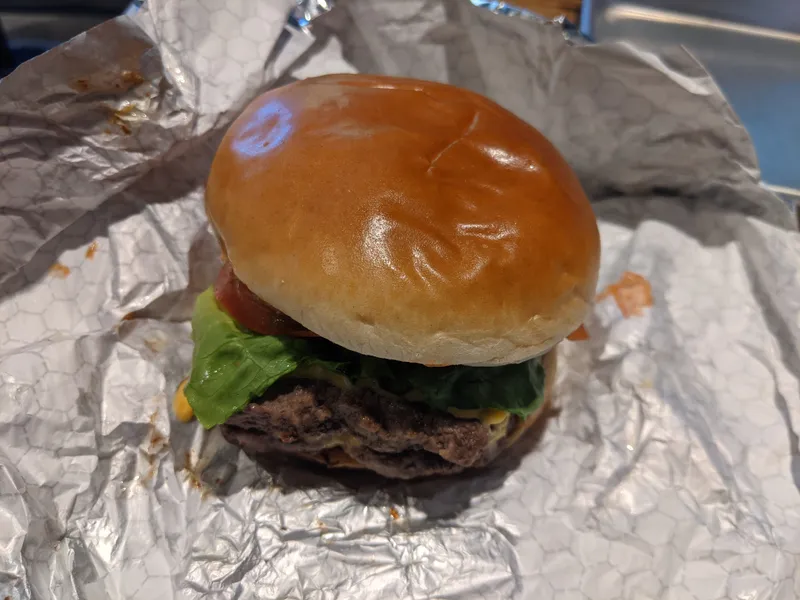 Wendy's Dave's Double double cheeseburger with two square beef patties, melted American cheese, lettuce and tomato, the burger this copycat recipe recreates
