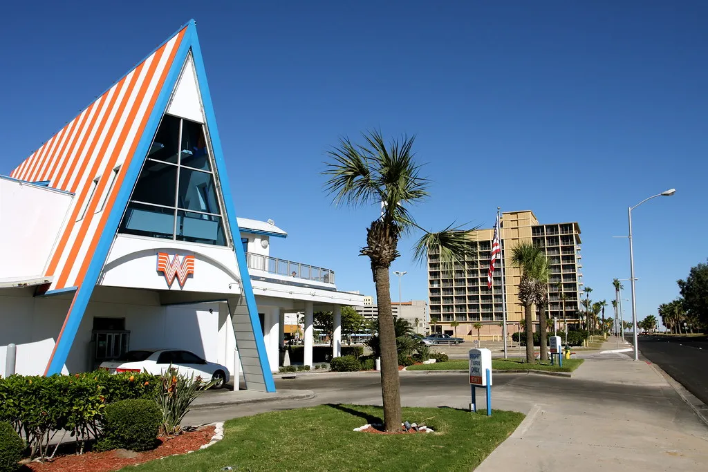 Whataburger by the Bay restaurant in Corpus Christi, Texas, the city where the first Whataburger was sold in 1950
