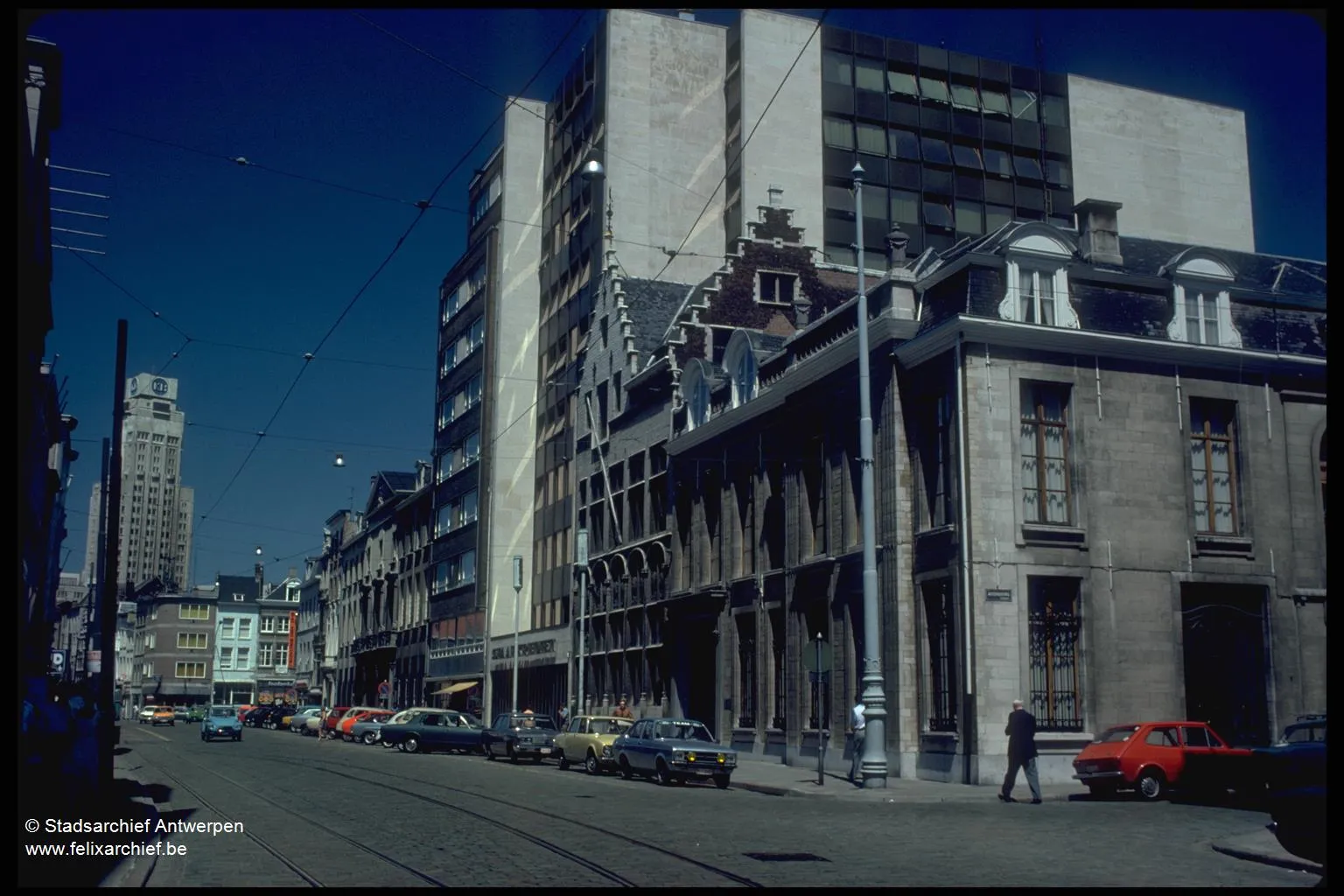 Historic view of Lange Gasthuisstraat in Antwerp, the street where Sergio Herman’s Le Pristine stands at number 13