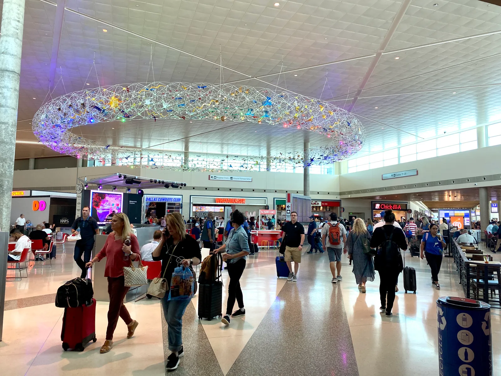 Whataburger at Dallas Love Field airport: the orange Whataburger storefront in the main terminal