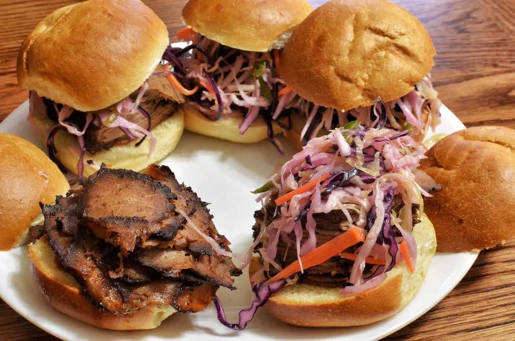 Smoked brisket burger sliders, the style of the 2080 Burger Bali brisket burger served at the Sanur branch in Denpasar