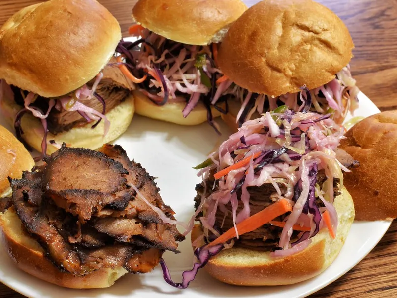 Smoked brisket burger sliders, the style of the 2080 Burger Bali brisket burger served at the Sanur branch in Denpasar