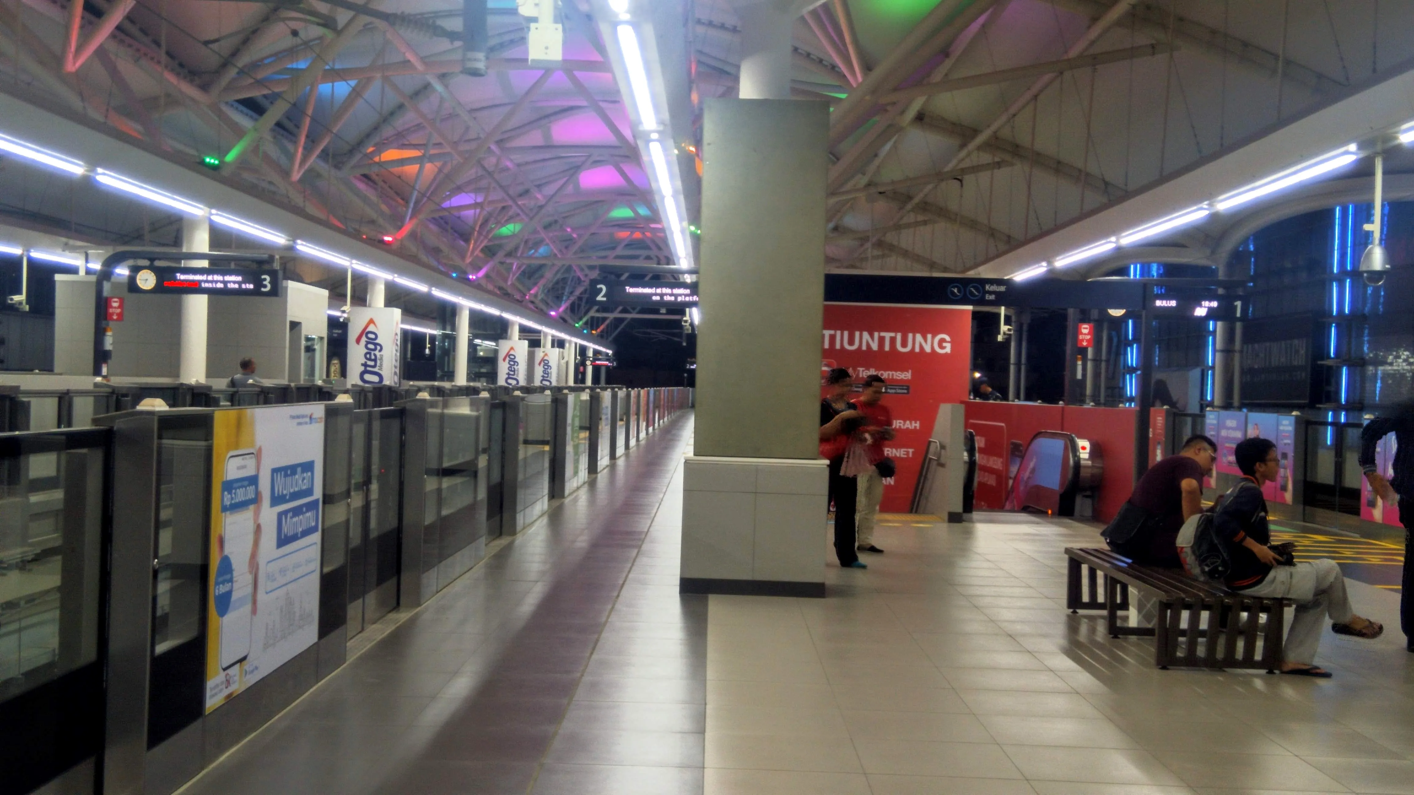Blok M MRT station platform in Jakarta, the nearest metro stop to Lawless Burgerbar Blok M