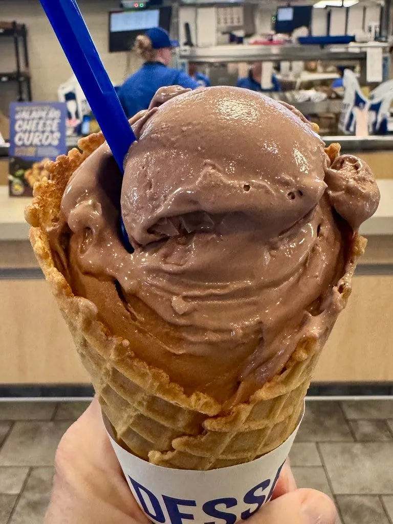 Pot de frozen custard au chocolat chez Culver’s