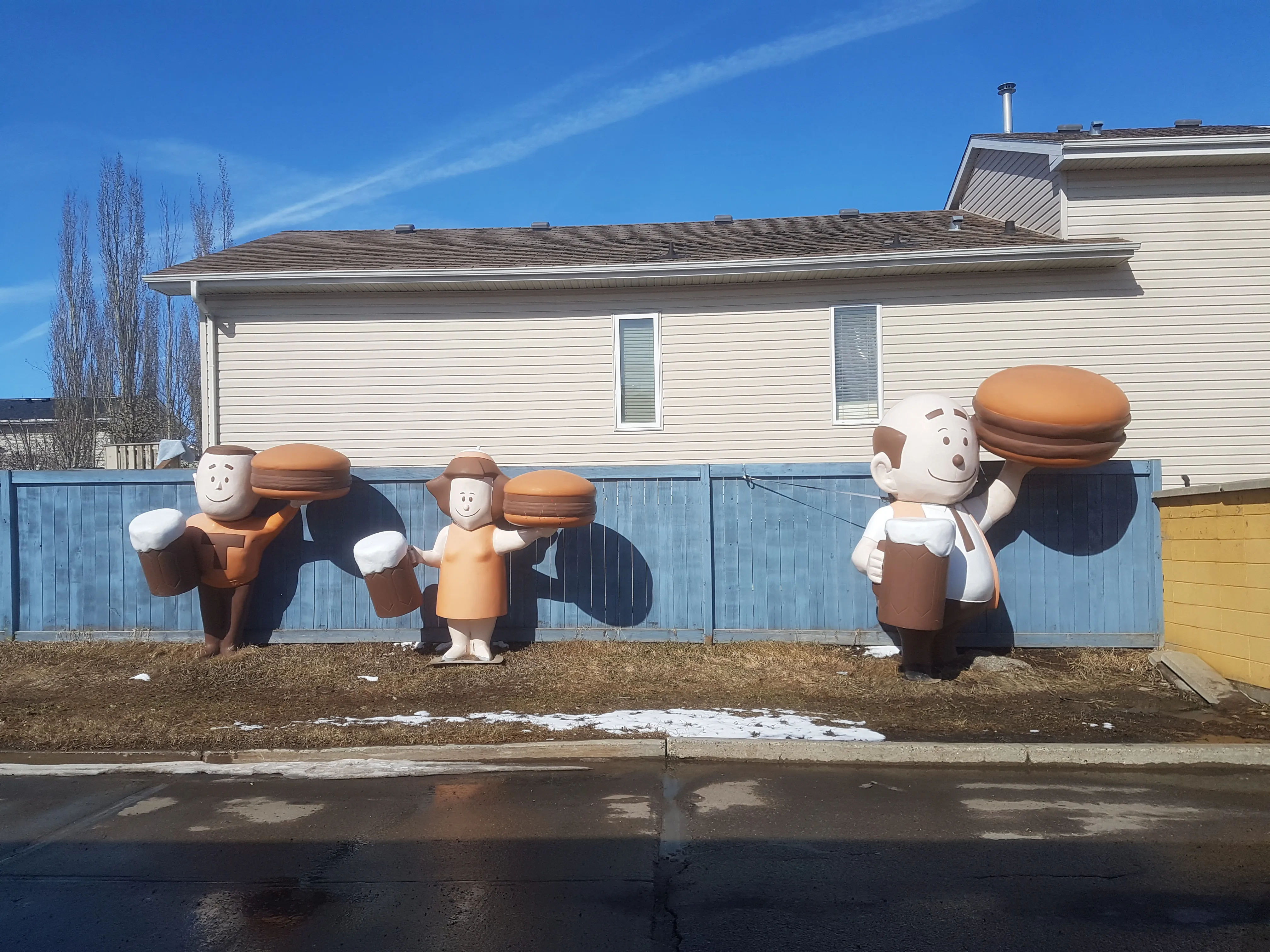 A&amp;W Burger Family statues, the burger lineup that includes the Teen Burger