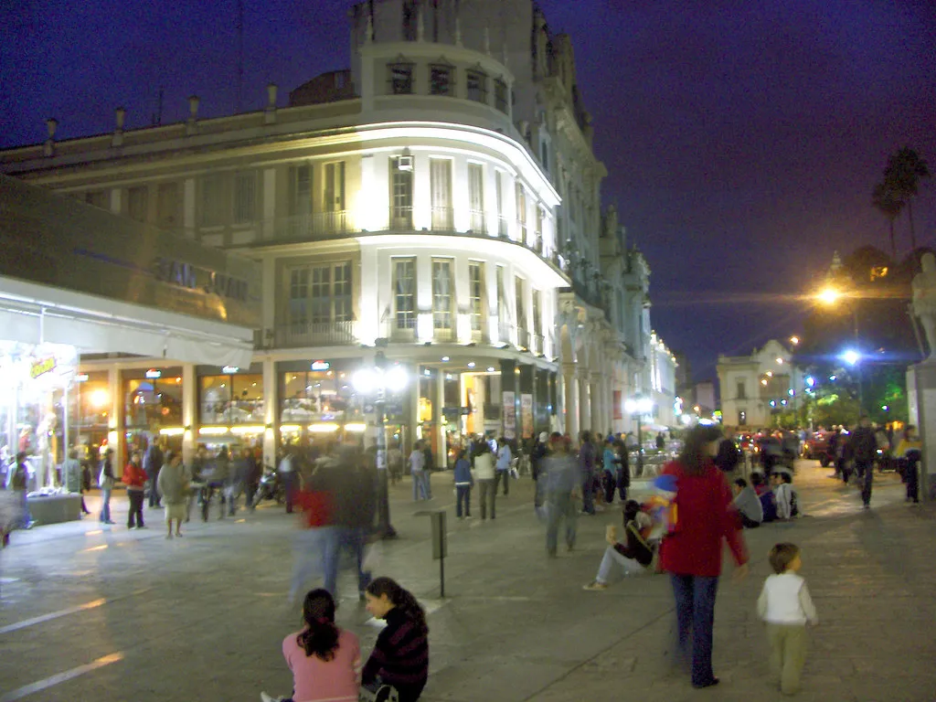 Alberdi pedestrian street in Salta’s historic center, home to the Mostaza Alberdi branch