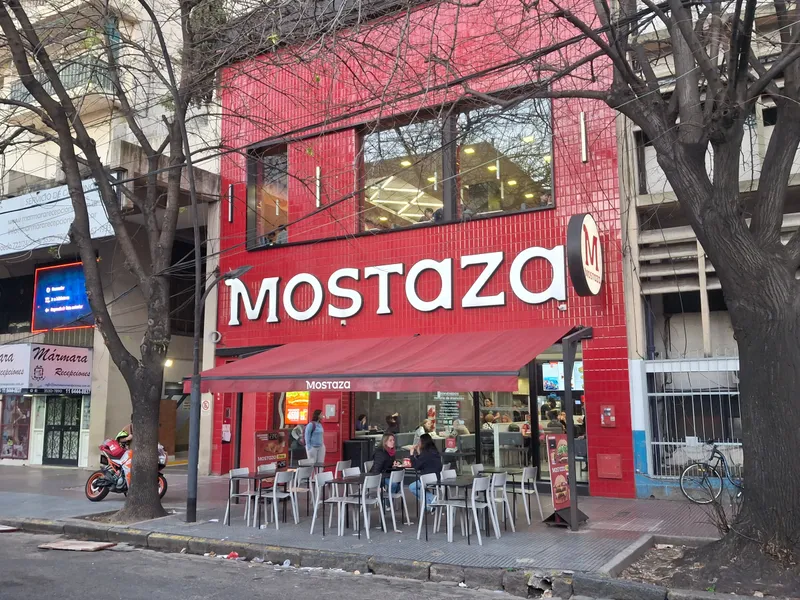 Mostaza burger restaurant storefront in Buenos Aires, the Argentine burger chain with 3 branches in Salta