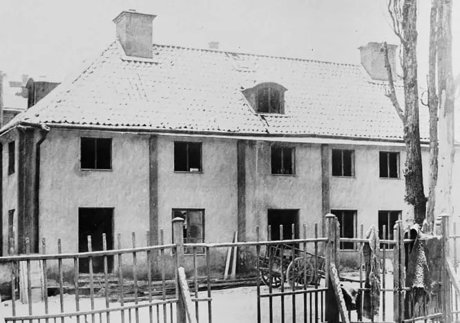 Ancienne auberge Mäster Anders au 6 Kungsholmsgatan, à Stockholm, photographiée dans les années 1890