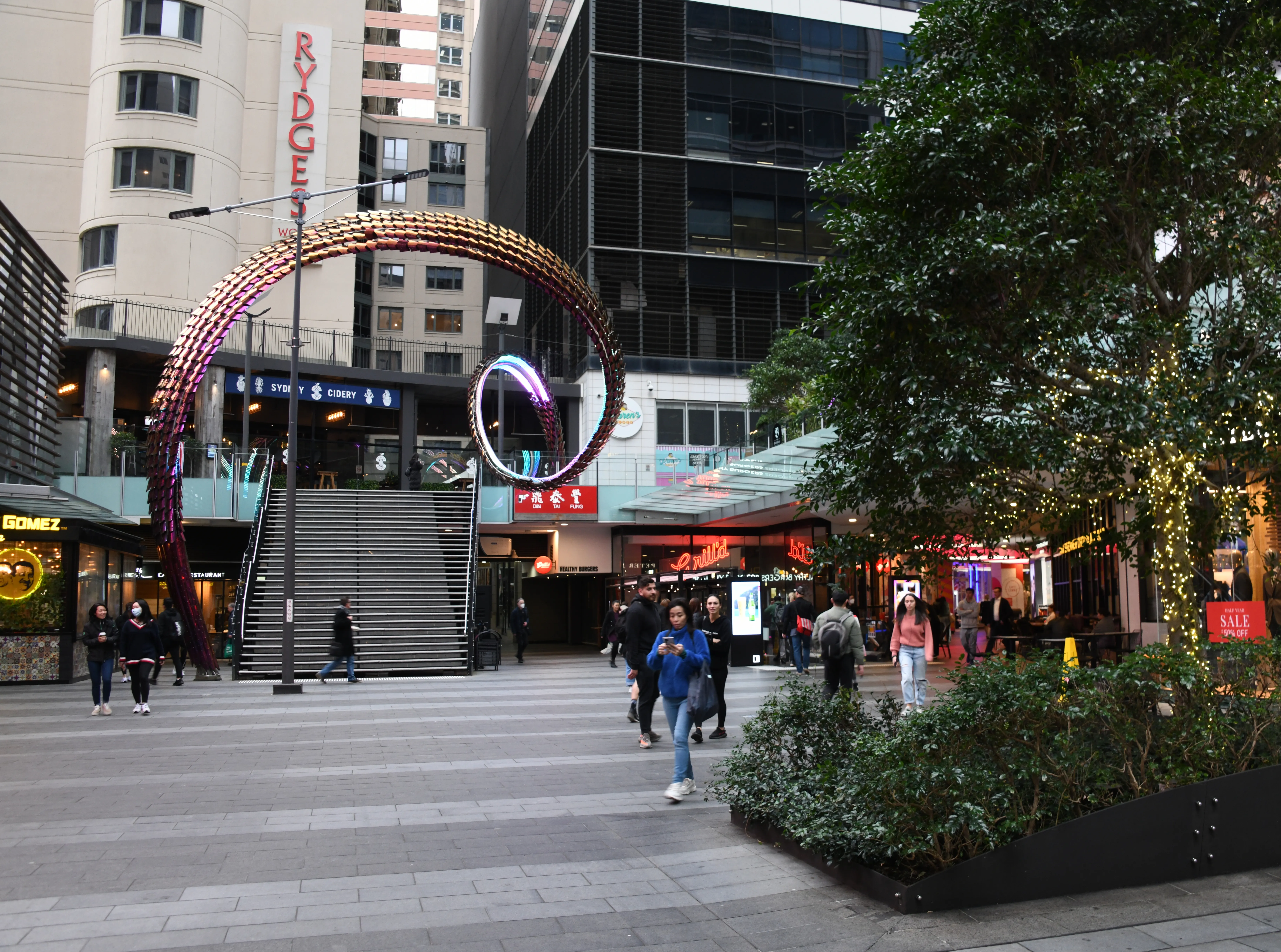 World Square shopping centre on George St, Sydney CBD, home of Grill’d World Square