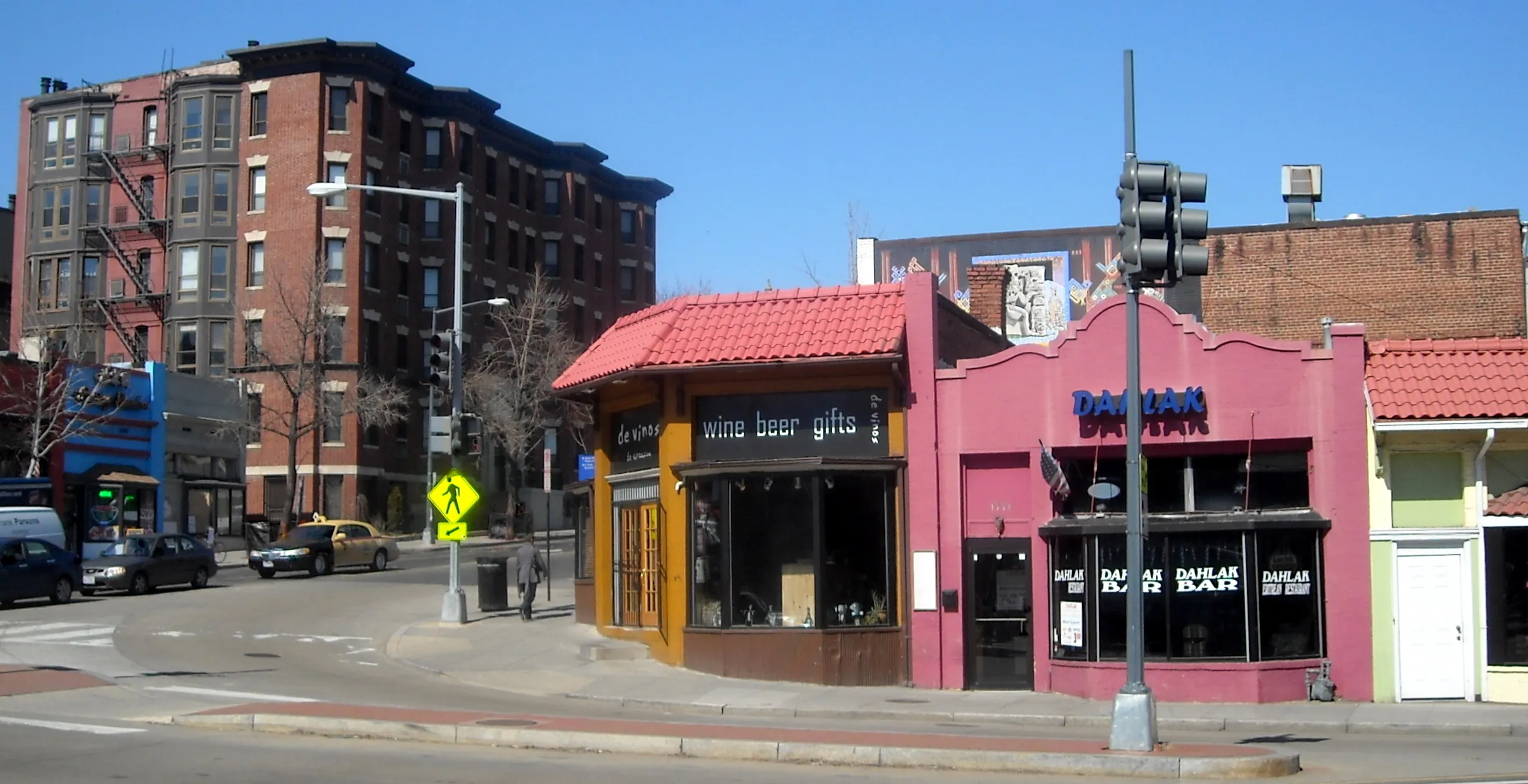 18th Street, Florida Avenue and U Street intersection in Adams Morgan, near the Lucky Buns DC flagship