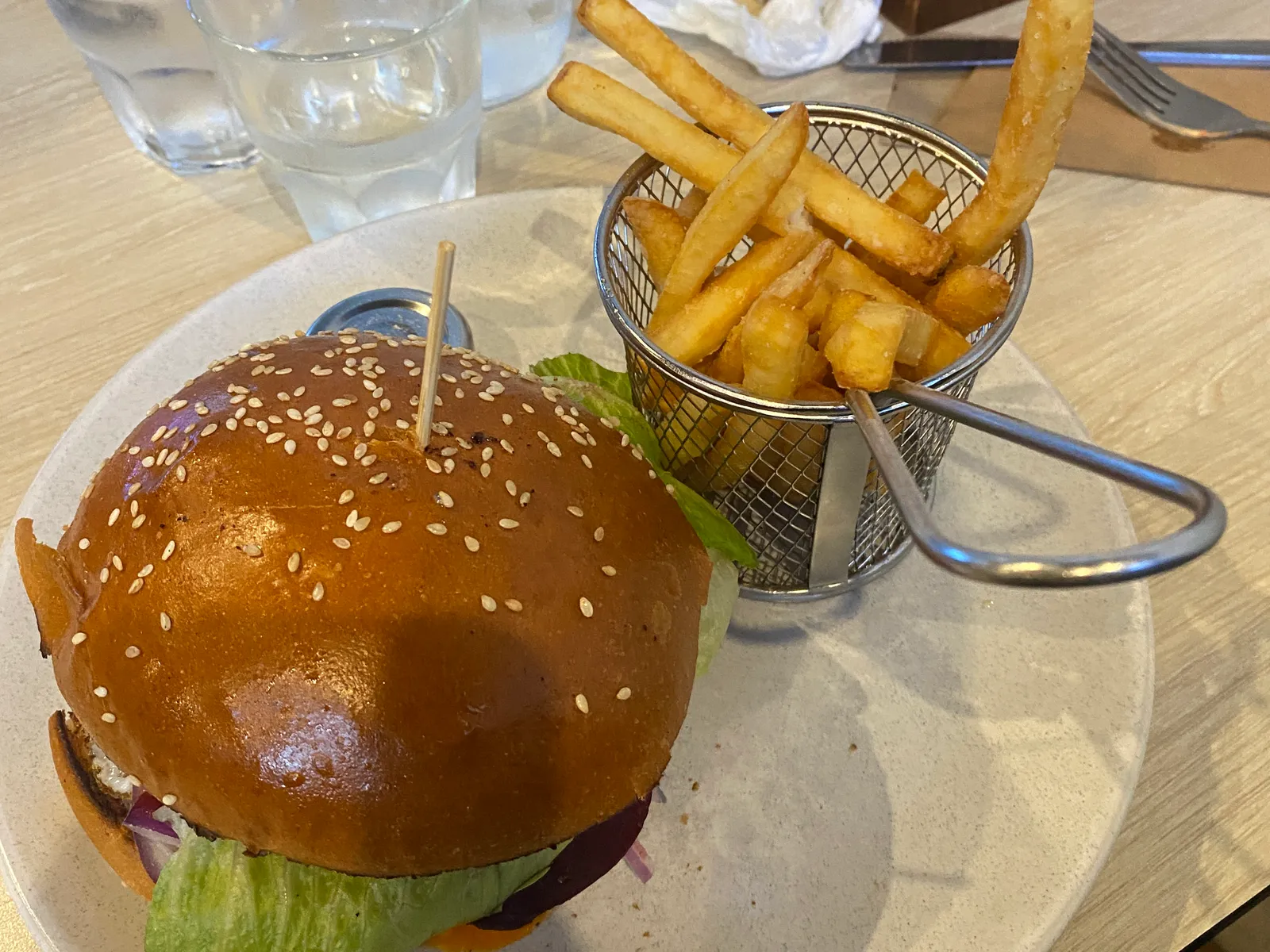 Australian pub burger with beetroot and egg, the style behind the Alfie's Bun at Lucky Buns DC