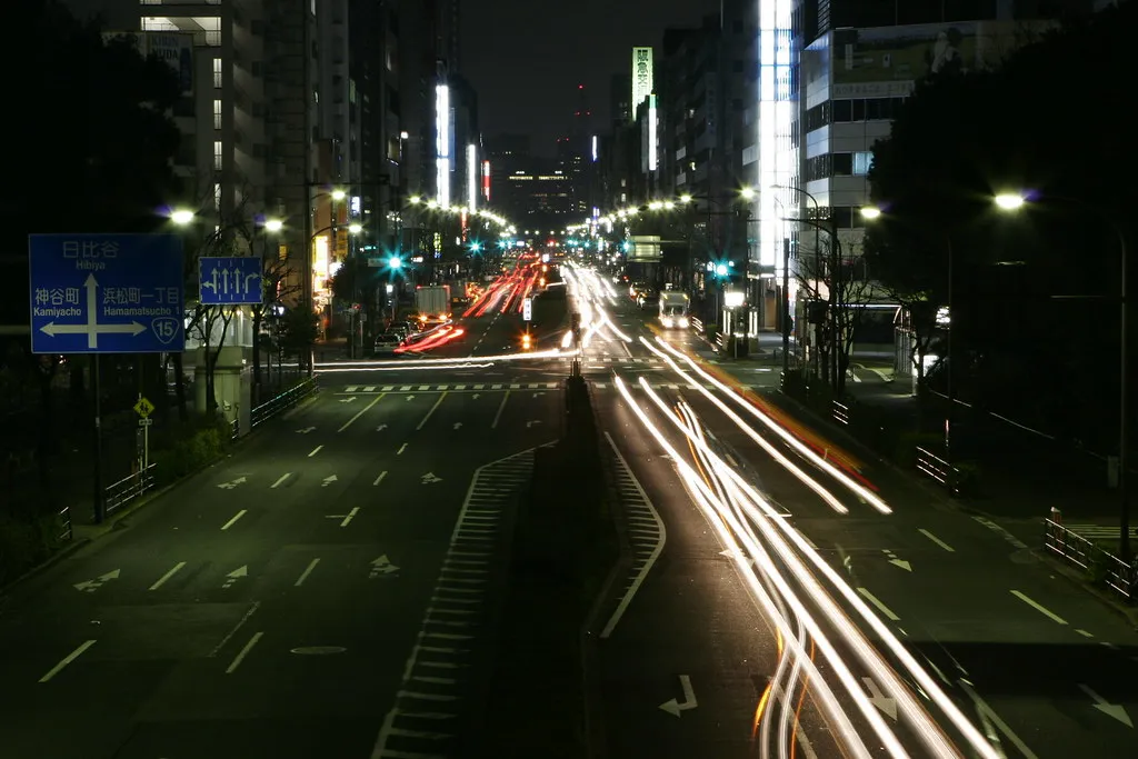 Shiba street in Minato, Tokyo, neighborhood around MUNCH’S Burger Shack